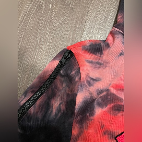 Black Pyramid Mens Collection Tie Dye Hoodie With Logo Print - Size Medium - Picture 3 of 9